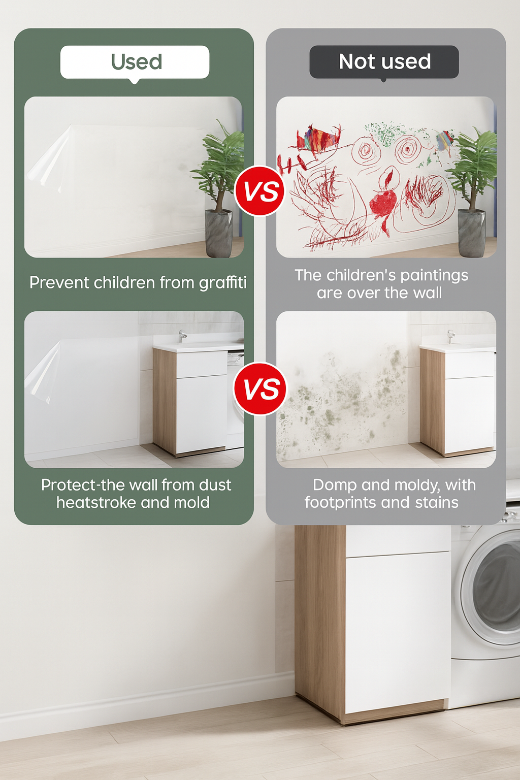 Self-Adhesive Transparent Wall Protection Film